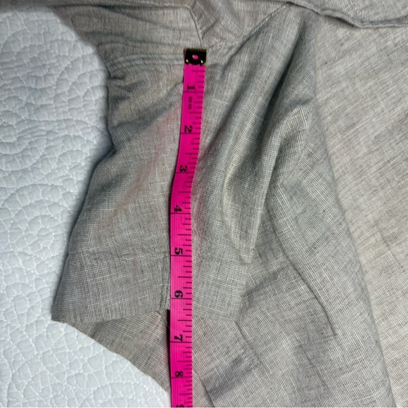 Abercrombie & Fitch Tan Flat Front Summer Shorts cotton and linen blend - Picture 11 of 12